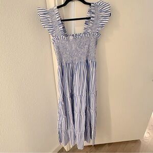 Hill House Home Nap Dress - Blue & White Striped - Size M